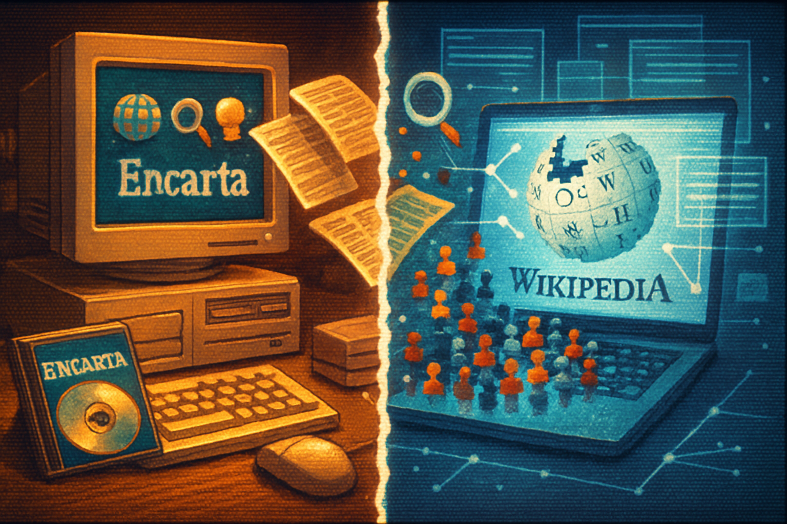 Encarta vs. Wikipedia: The Battle for Digital Knowledge