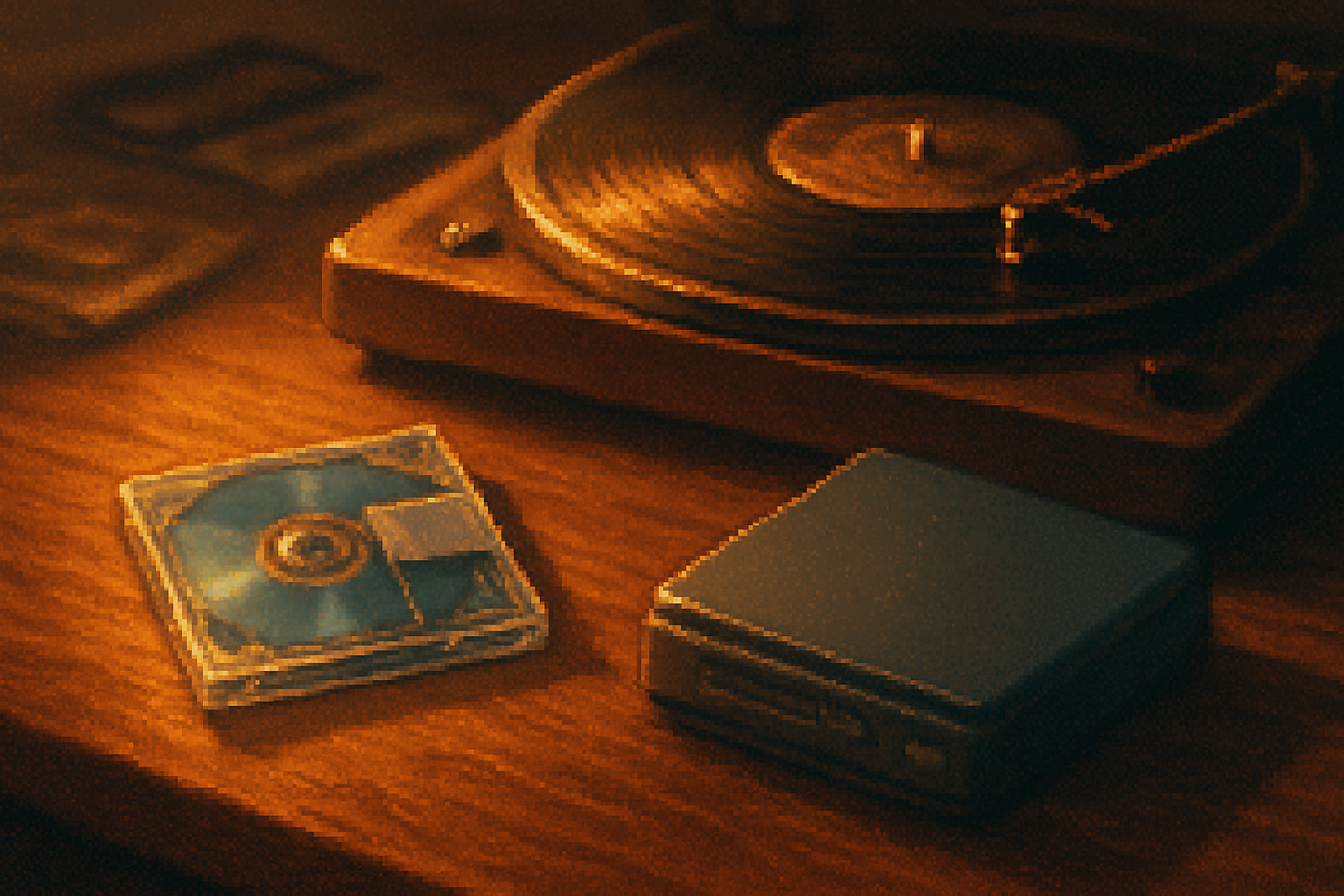 A playful, in-depth comparison of MiniDiscs and vinyl records - their histories, sound, ritual, fanbases, and why each survives as an act of deliberate taste rather than convenience.